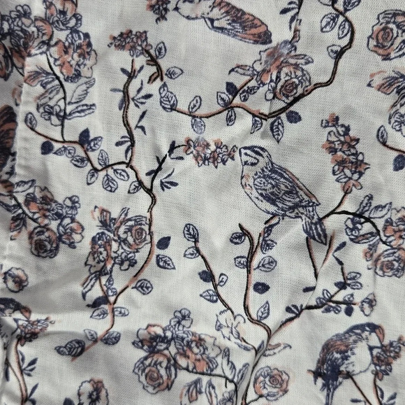 Anthropologie Ranna Gill | Faye Floral Birds Sleeveless Blouse Sz S - Picture 5 of 9